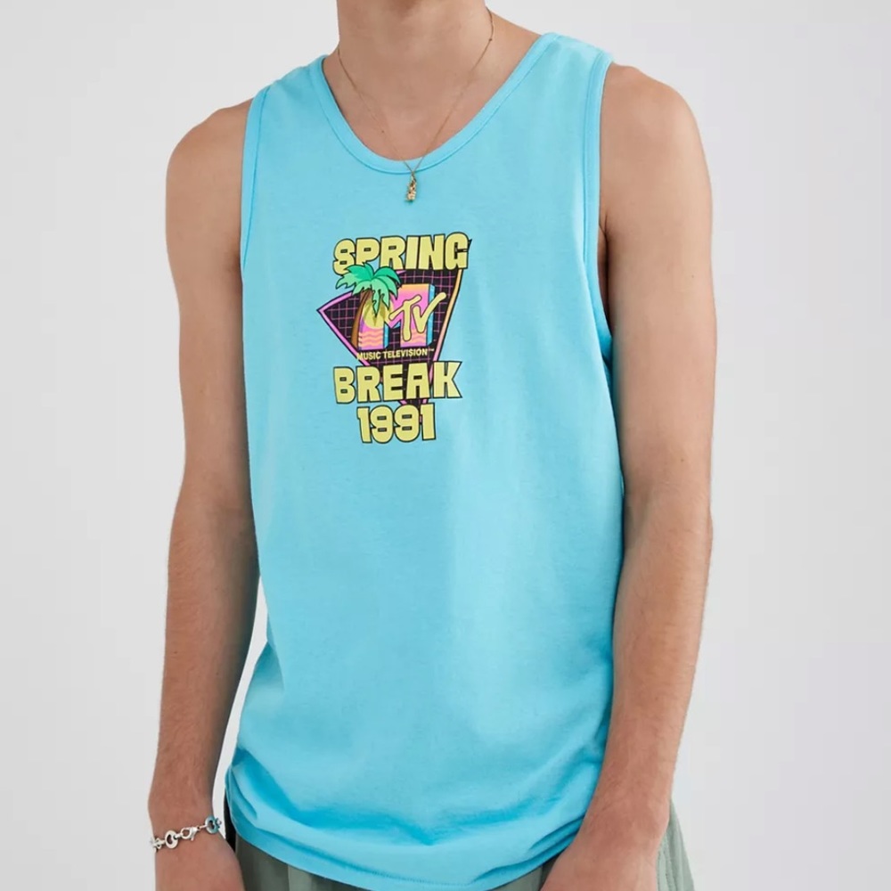 LAST CALL!!!!!  OBO 
Urban Outfitters 90’s MTV spring break tank & sunglasses
